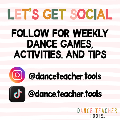 Dance Reflection & Vision Board Activity - Printable Student Worksheet/Activity Instructions | 2-Page PDF Goal Setting Resource for Dancers